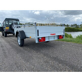 Anssems GT 750 R bakwagen - 750 kg bruto laadvermogen - 251x126 cm laadoppervlak - ongeremd - inclusief reling en voorrek