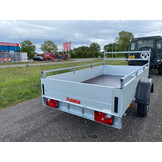 Anssems GT 750 R bakwagen - 750 kg bruto laadvermogen - 251x126 cm laadoppervlak - ongeremd - inclusief reling en voorrek