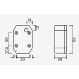Aspock Flexipoint 1 - rood - losse draad aansluiting