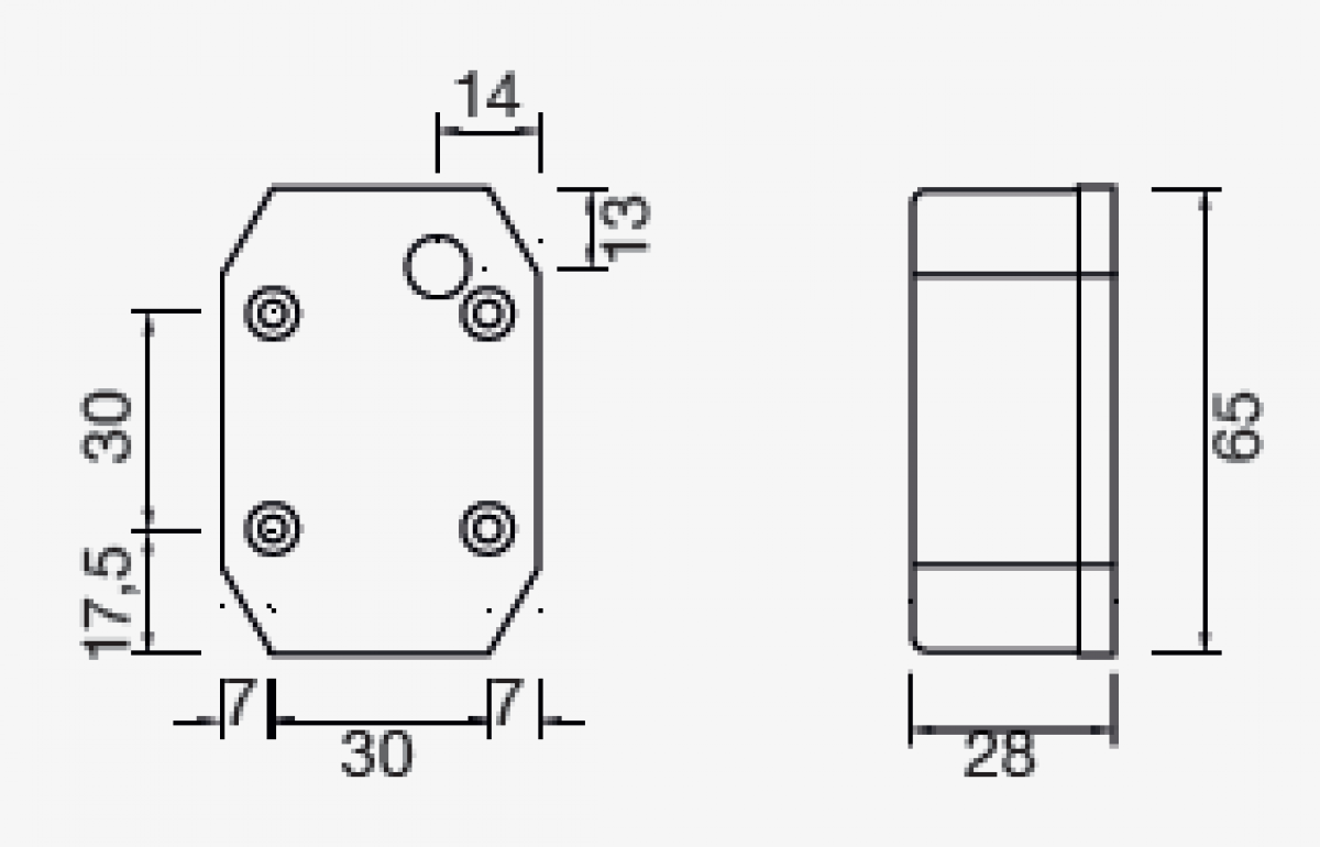 Aspock Flexipoint 1 - rood - losse draad aansluiting