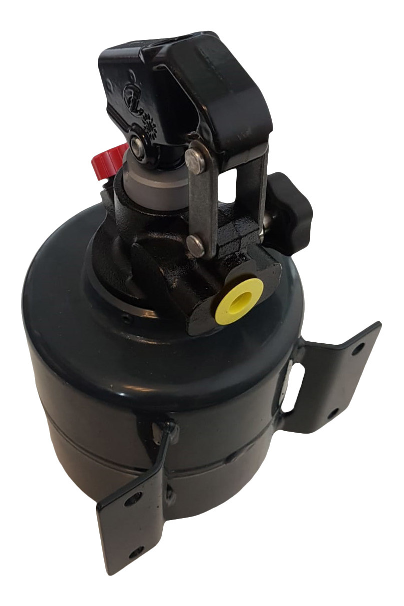 Handpomp - verzinkt - 4 liter reservoir voor kipper