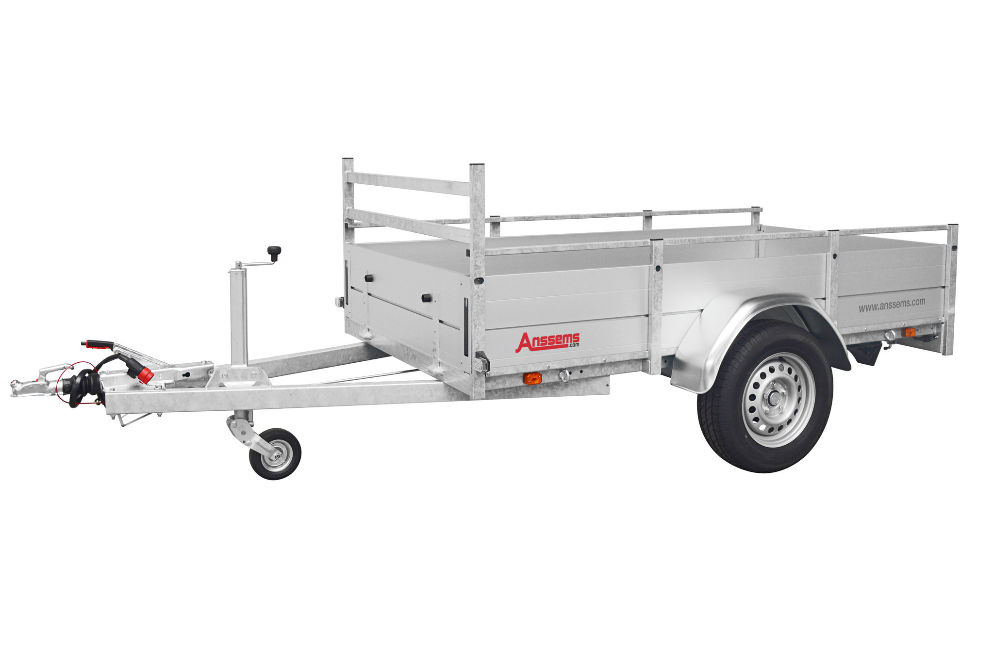 Anssems BSX 1350 bakwagen - 1350 kg bruto laadvermogen - 251x130 cm laadoppervlak - geremd