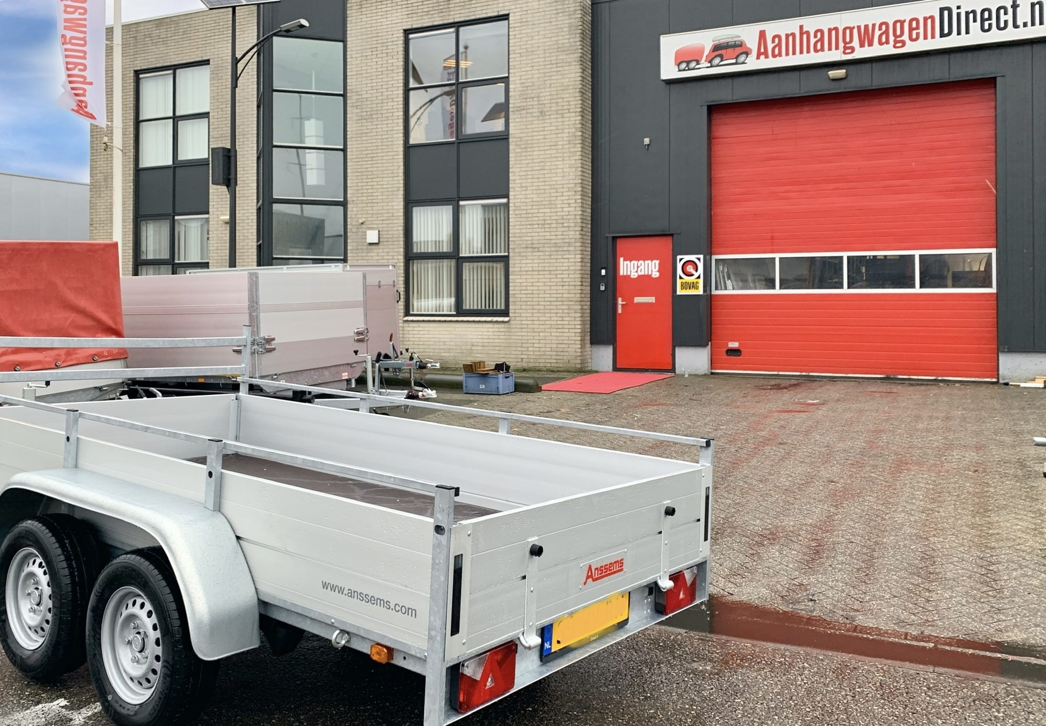 Anssems BSX 2500 bakwagen - 2500 kg bruto laadvermogen - 301x150 cm laadoppervlak - geremd