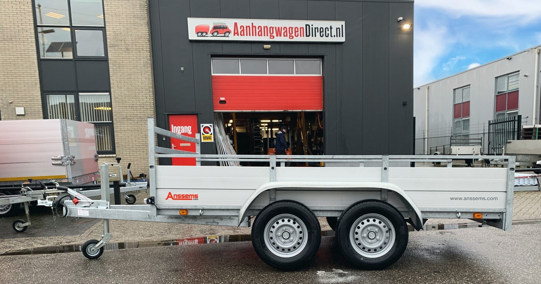 Anssems BSX 2500 bakwagen - 2500 kg bruto laadvermogen - 301x150 cm laadoppervlak - geremd