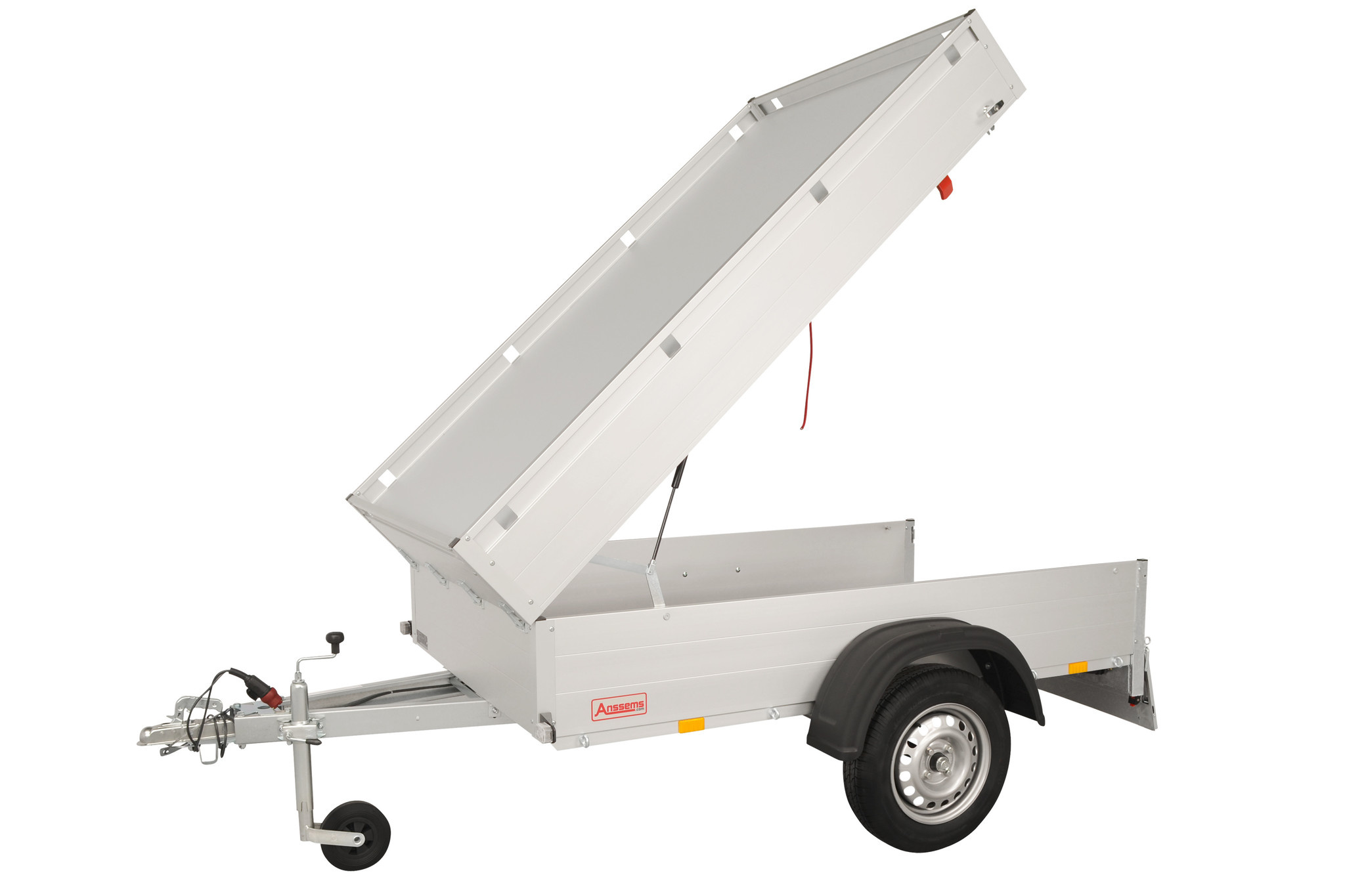 Anssems GT 750 bagagewagen - 750 kg bruto laadvermogen - 251x126x48 cm laadoppervlak - ongeremd - inclusief deksel