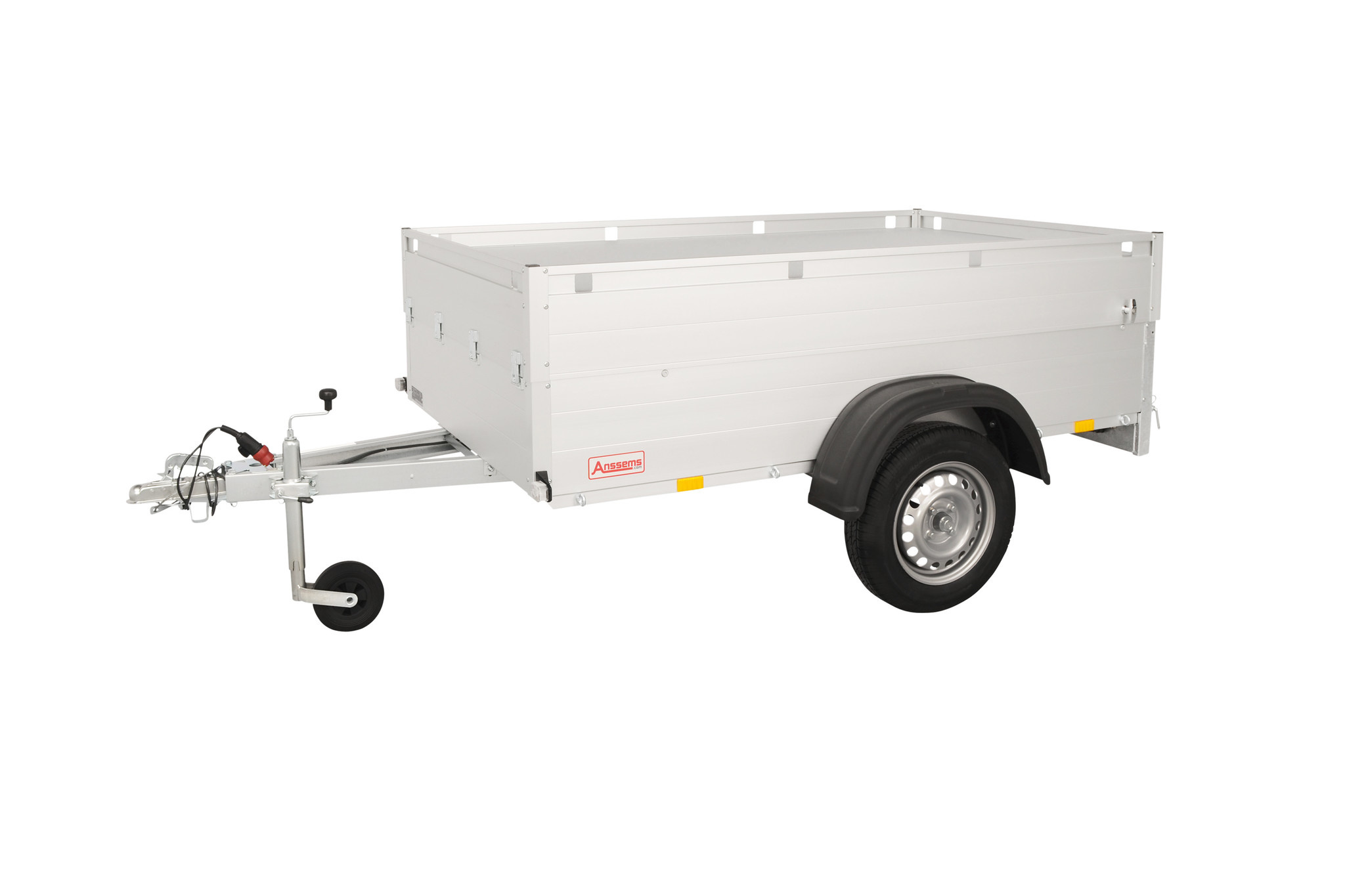 Anssems GT 750 bagagewagen - 750 kg bruto laadvermogen - 251x126x48 cm laadoppervlak - ongeremd - inclusief deksel