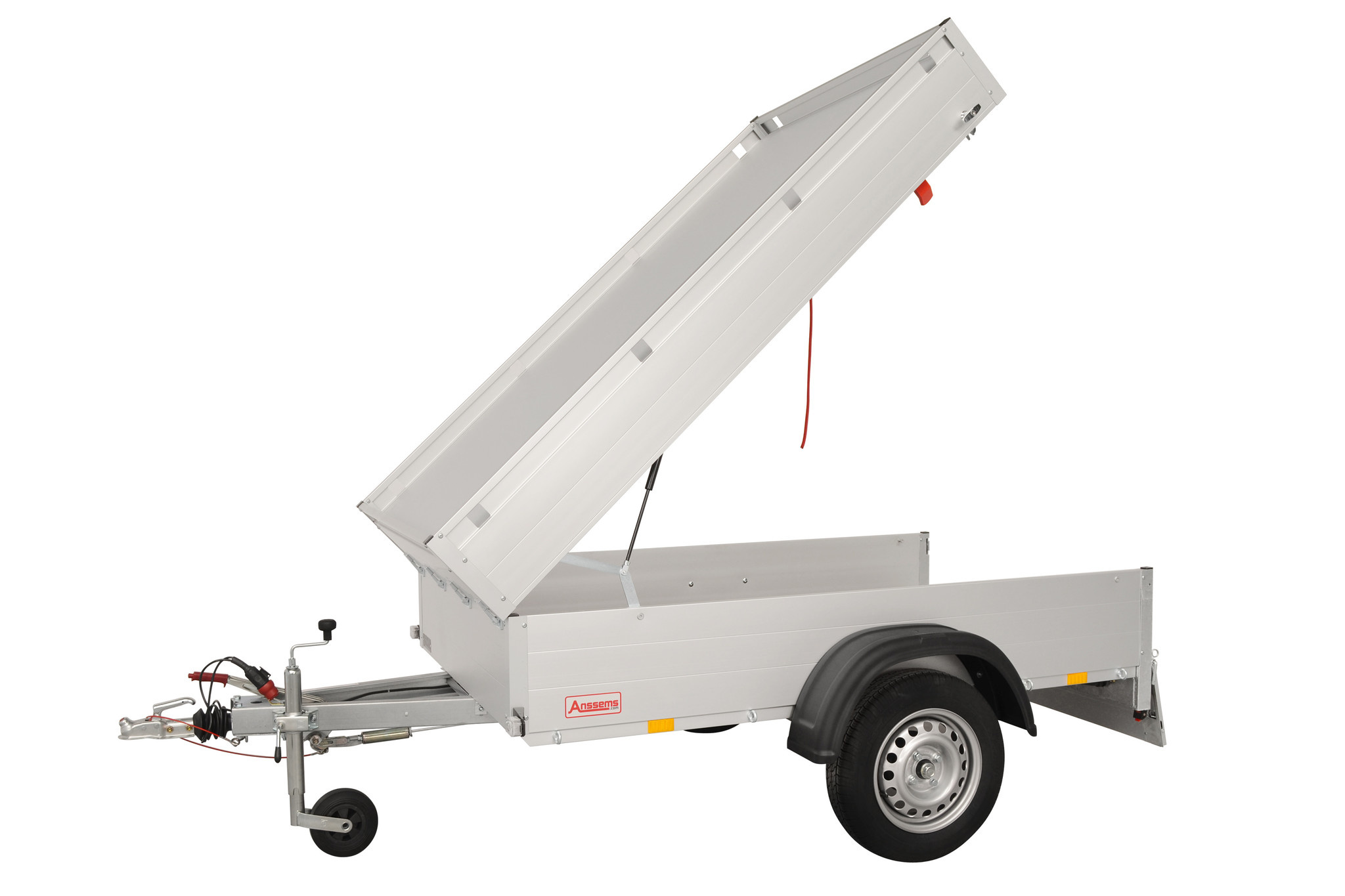 Anssems GTB 750 HT bagagewagen - 750 kg bruto laadvermogen - 211x126x48 cm laadoppervlak - geremd - inclusief deksel