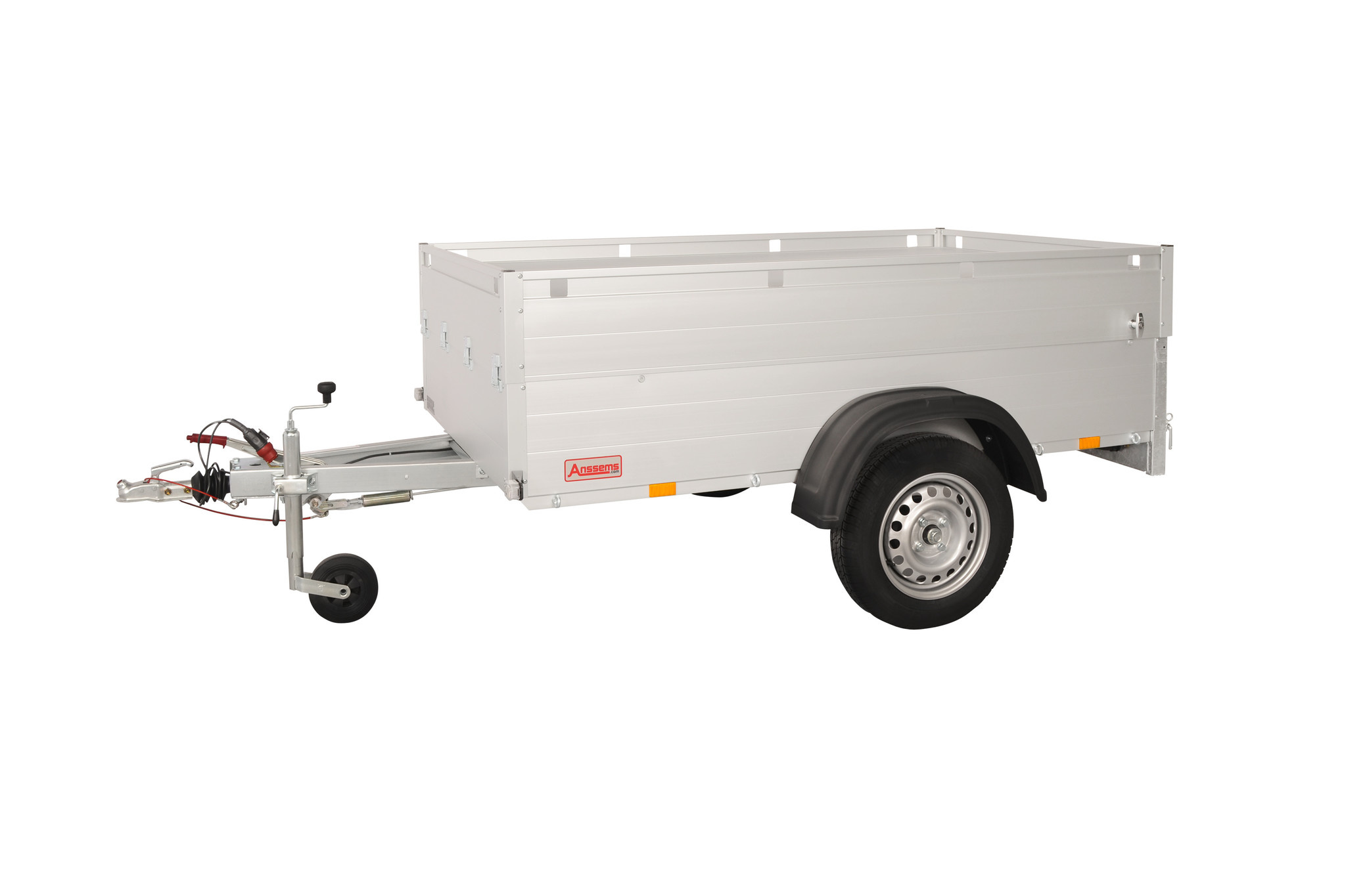 Anssems GTB 1200 HT bagagewagen - 1200 kg bruto laadvermogen - 251x126x48 cm laadoppervlak - geremd - inclusief deksel