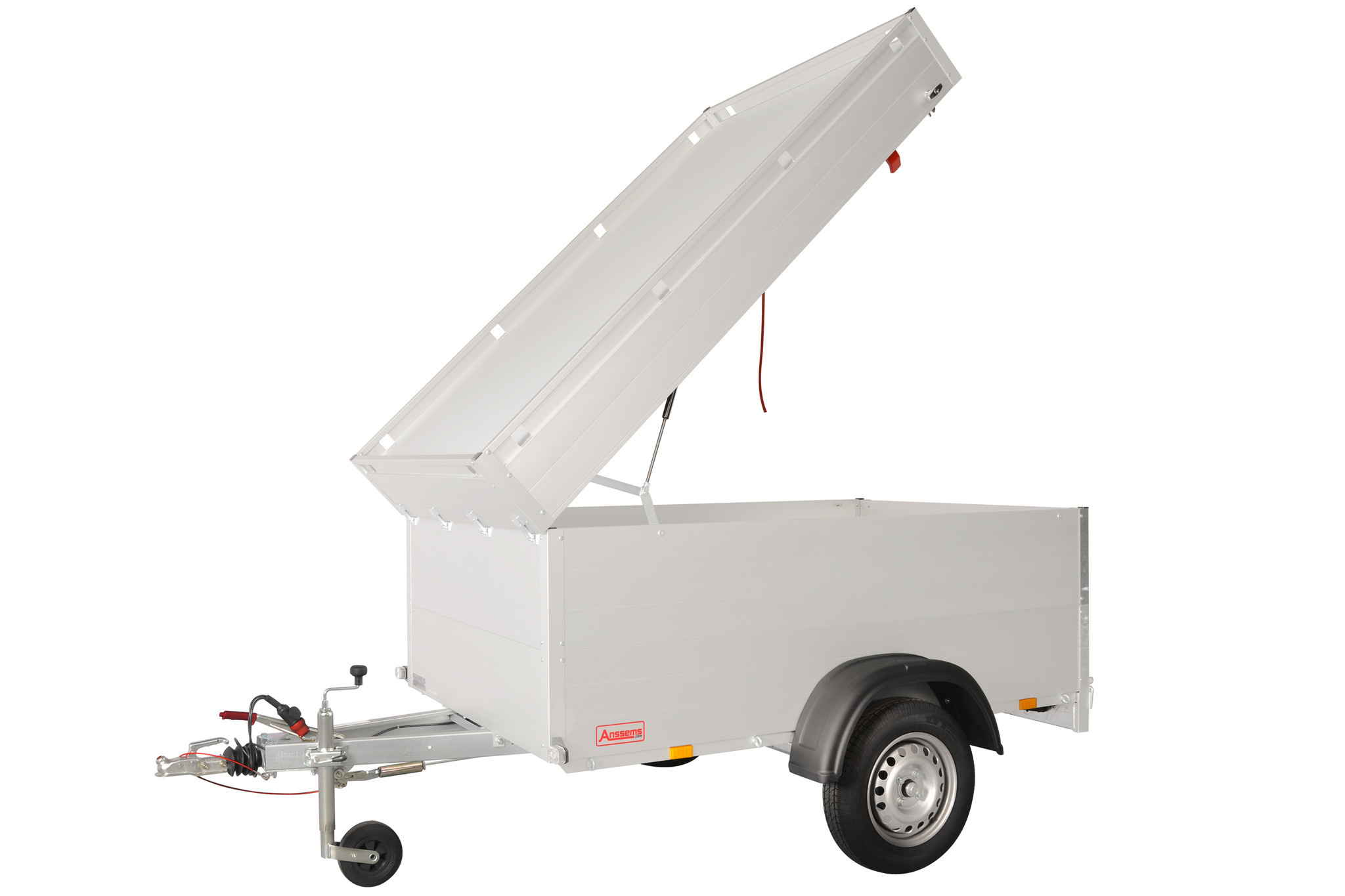 Anssems GTB 1200 VT1 bagagewagen - 1200 kg bruto laadvermogen - 251x126x83 cm laadoppervlak - geremd - inclusief deksel