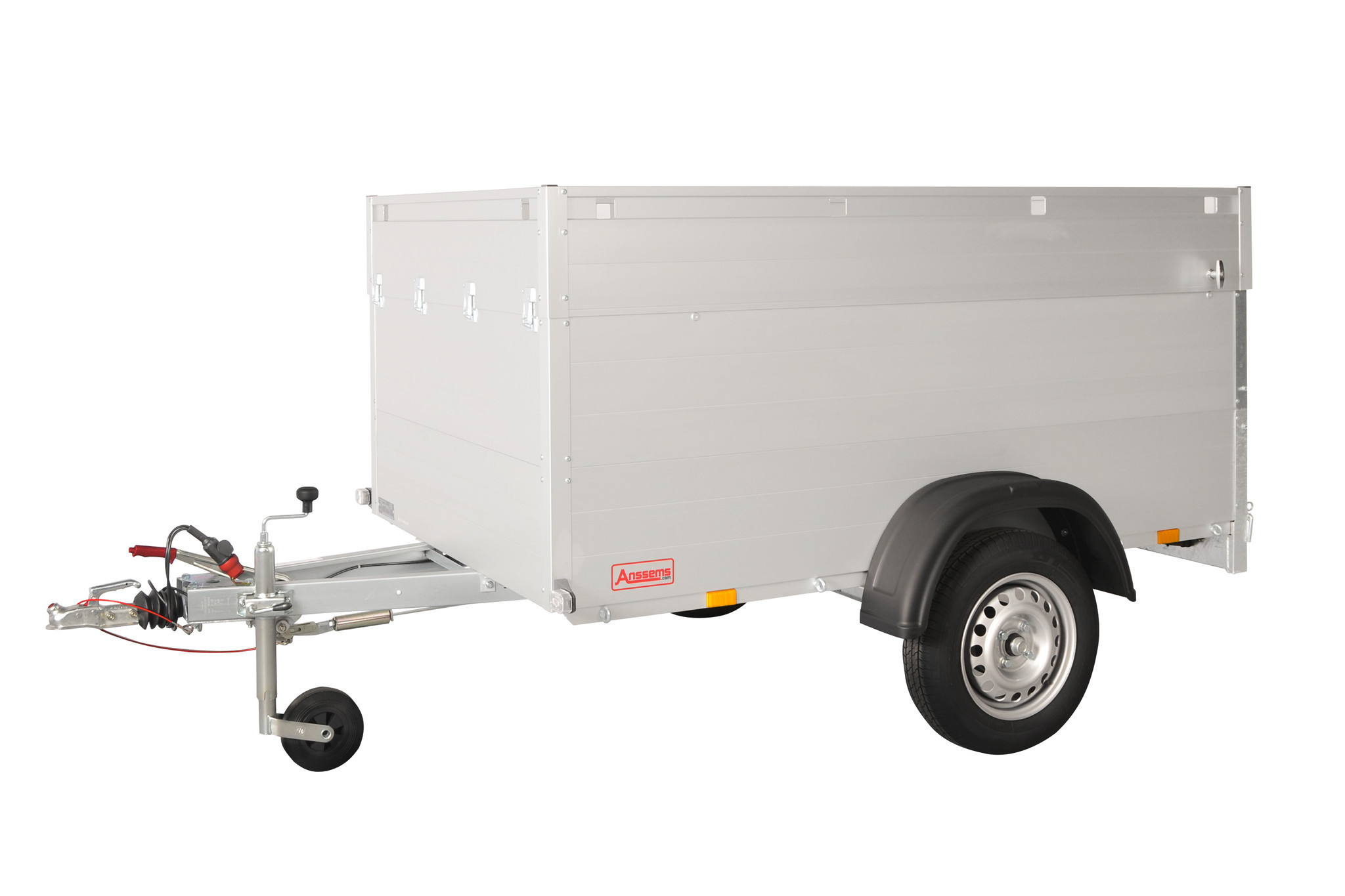 Anssems GTB 1200 VT1 bagagewagen - 1200 kg bruto laadvermogen - 251x126x83 cm laadoppervlak - geremd - inclusief deksel