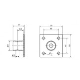 Winterhoff flens voor klapbare steunpoten