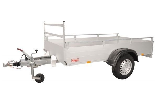 Anssems GTB 750 R bakwagen - 750 kg bruto laadvermogen - 251x126 cm laadoppervlak - geremd - inclusief reling en voorrek