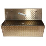 DE HAAN BOX U - 1154x387x400 mm - waterdichte en stofdichte aluminium traanplaat disselkist - voorzien van vlinderslot, spansluiting of t-sluiting