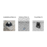 DE HAAN BOX U - 1154x387x400 mm - waterdichte en stofdichte aluminium traanplaat disselkist - voorzien van vlinderslot, spansluiting of t-sluiting