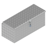 DE HAAN BOX W - 918x391x380 mm - waterdichte en stofdichte aluminium traanplaat disselkist  - voorzien van vlinderslot, spansluiting of t-sluiting
