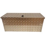 DE HAAN BOX W - 918x391x380 mm - waterdichte en stofdichte aluminium traanplaat disselkist  - voorzien van vlinderslot, spansluiting of t-sluiting