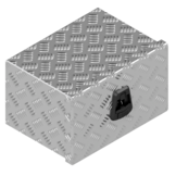 DE HAAN BOX OK - 414x240x300 mm - waterdichte en stofdichte aluminium traanplaat disselkist  - voorzien van vlinderslot of t-sluiting