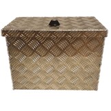 DE HAAN BOX OK - 414x240x300 mm - waterdichte en stofdichte aluminium traanplaat disselkist  - voorzien van vlinderslot of t-sluiting