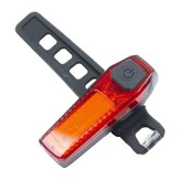 Robuuste oplaadbare LED fietsverlichting met grote lichtopbrengst - rood - inclusief micro USB kabel