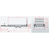 Hulco TERRAX-1 1800 Basic - 1800 kg bruto laadvermogen - machinetransporter - 294x150 cm laadoppervlak - geremd