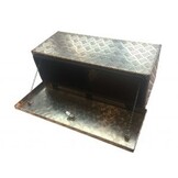 DE HAAN BOX OM - 900x250x250 mm - waterdichte en stofdichte aluminium traanplaat disselkist  - voorzien van vlinderslot of t-sluiting