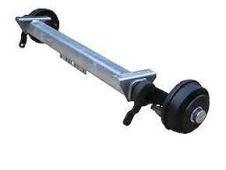 Geremde torsie as - 1800 kg - padmaat 1200 mm - flensmaat 1735 mm - 5 gats