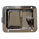 Gepolijst inbouwslot RVS - 140x108 mm - inclusief 2 sleutels