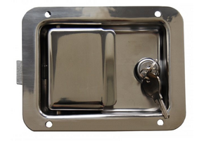 Gepolijst inbouwslot RVS - 140x108 mm - 2 sleutels