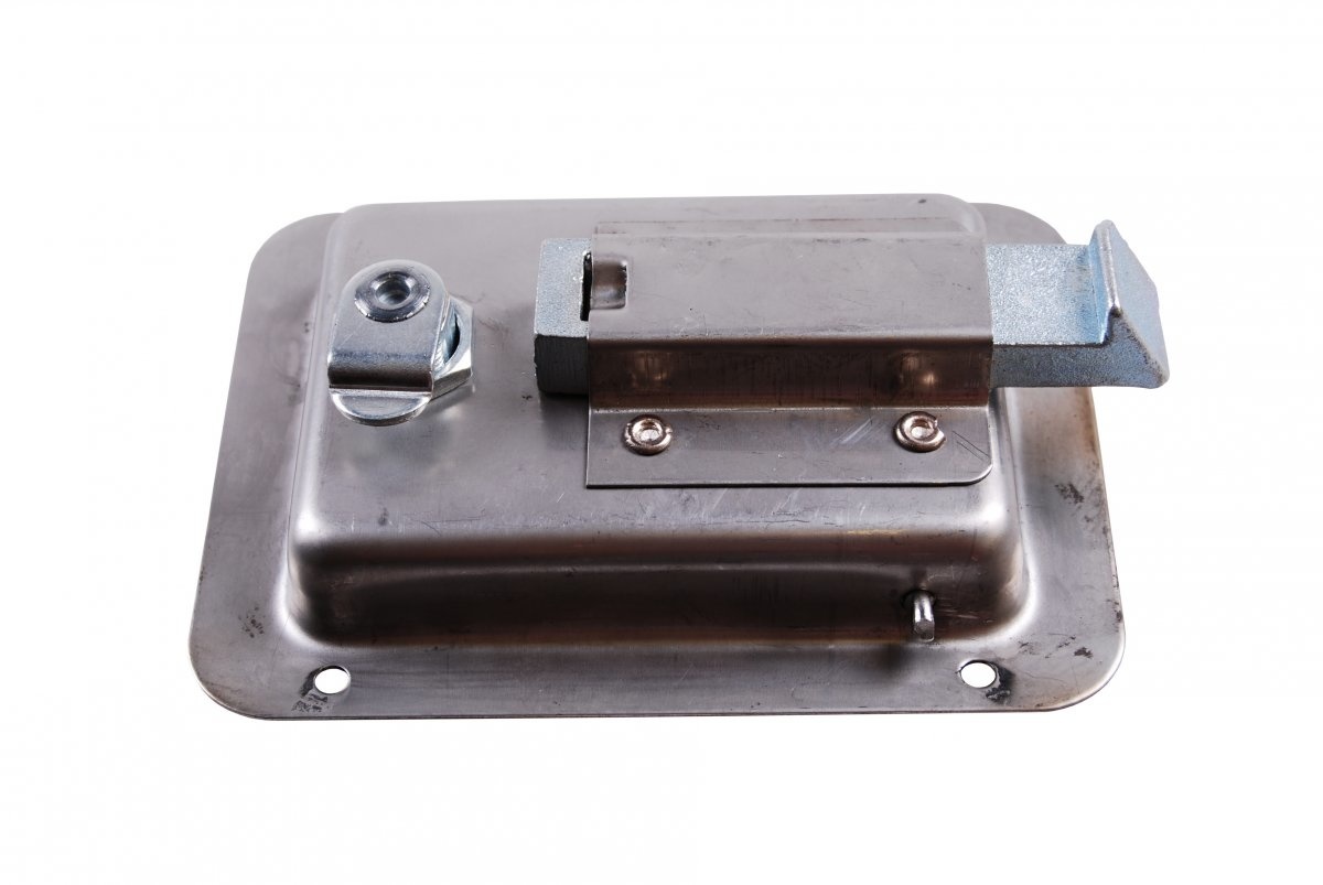 Gepolijst inbouwslot RVS - 140x108 mm - inclusief 2 sleutels