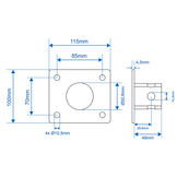 Flens/bevestigingsplaat voor 2019520