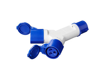 CEE 2-weg splitter 16A - 200 > 250V - IP44