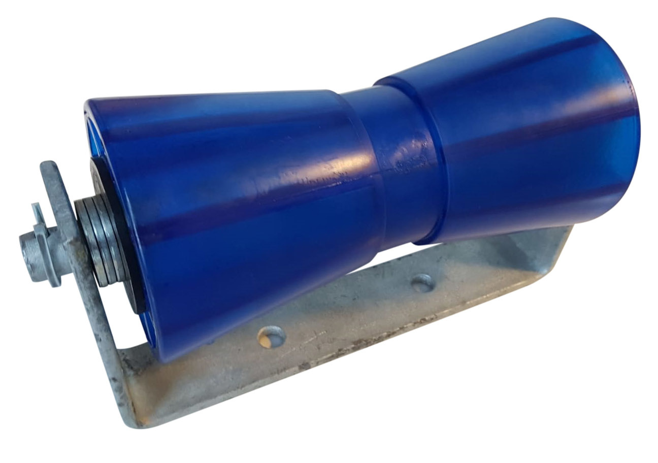 194x90 mm kielrol  blauw compleet op steun