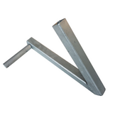 Enkelzijdige steun/centreerpoot voor boegrol - rechts