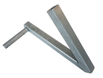 Enkelzijdige steun voor boegrol - rechts