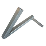 Enkelzijdige steun/centreerpoot voor boegrol - links