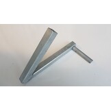 Enkelzijdige steun/centreerpoot voor boegrol - links