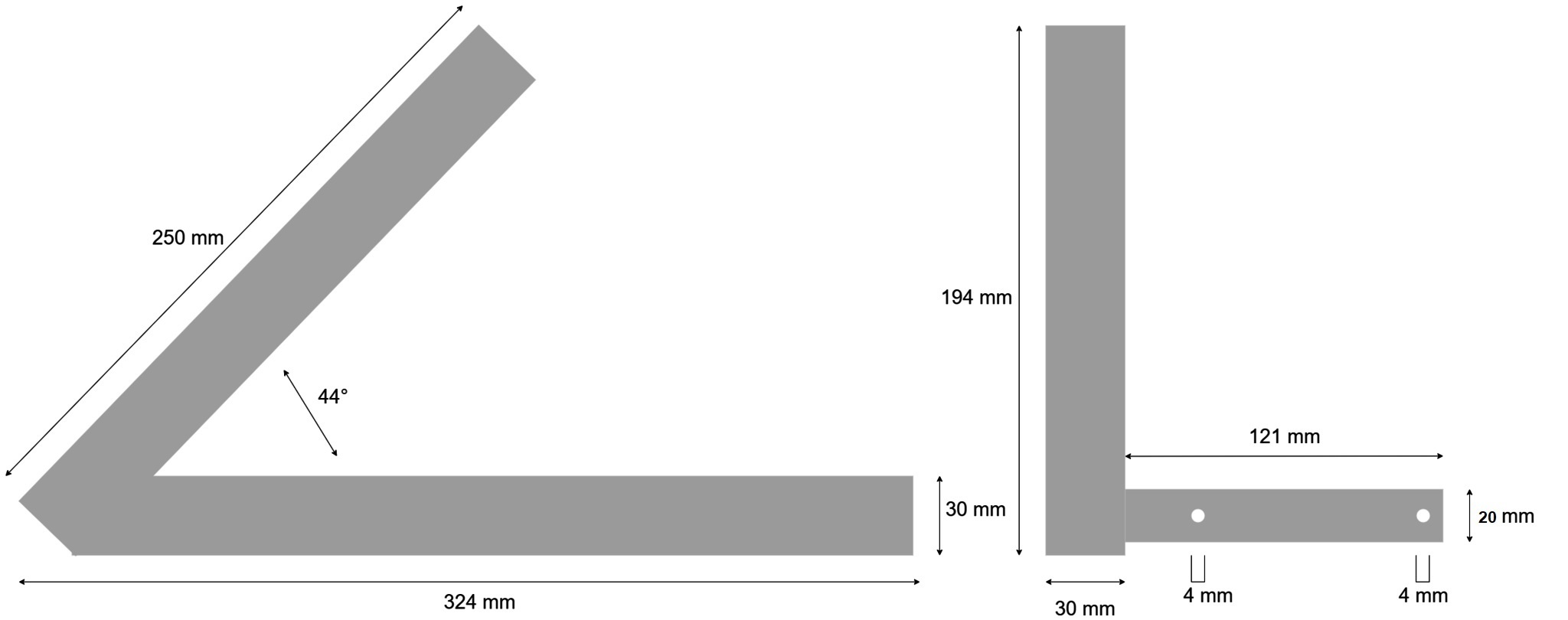Centreerarm rechts - 4.80/4.00-8