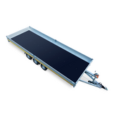 Geremde Eduard multitransporter - 506x220 cm - 3500 kg bruto laadvermogen - 63 cm laadvloerhoogte - 30 cm borden - inclusief oprijplaten en handlier - tridem asser
