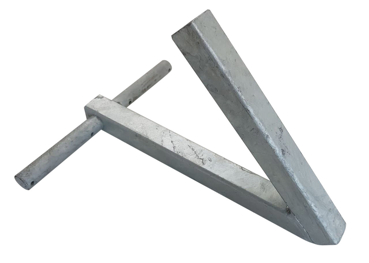 Dubbelzijdige steun/centreerset voor boegrollen