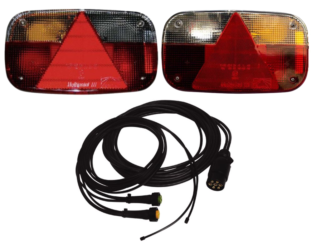 7-polige Aspock Multipoint 3 verlichtingsset met 7 meter hoofdkabel met 2 aftakkingen voor bijvoorbeeld markeringsverlichting