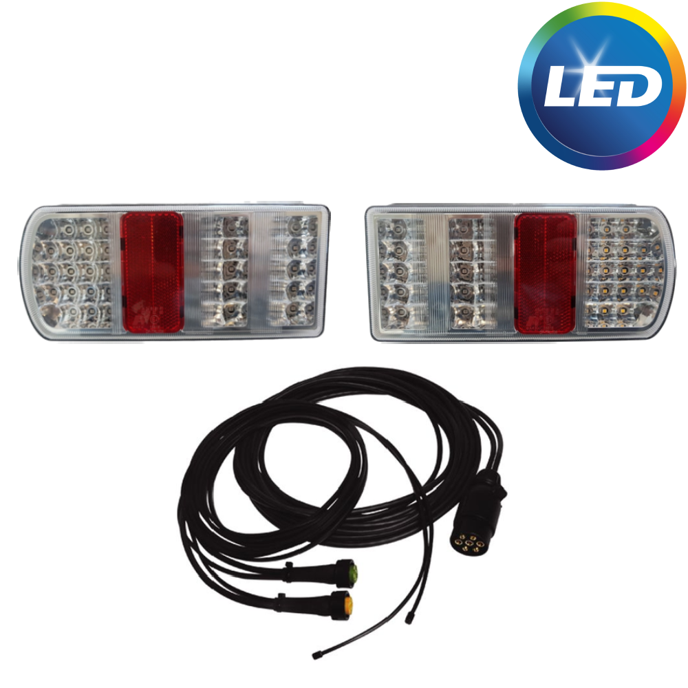 LED verlichtingsset met 7 meter hoofdkabel inclusief aftakkingen voor markeringsverlichting