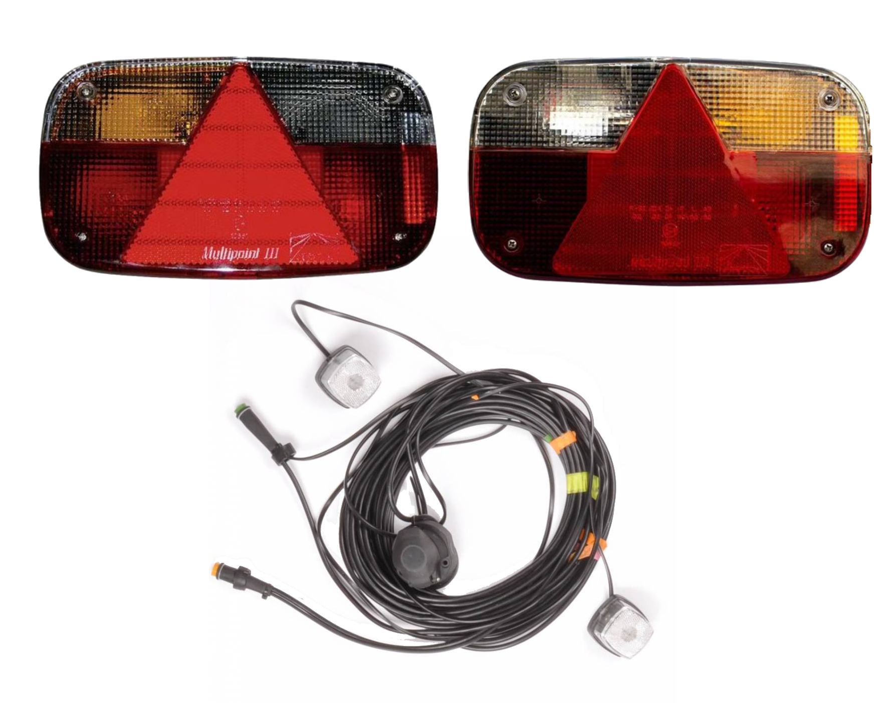 Aspock Multipoint 3 verlichtingsset - 6+8 meter hoofdkabel - 13 polig - inclusief voorgemonteerde markeringsverlichting - stekkerdoos