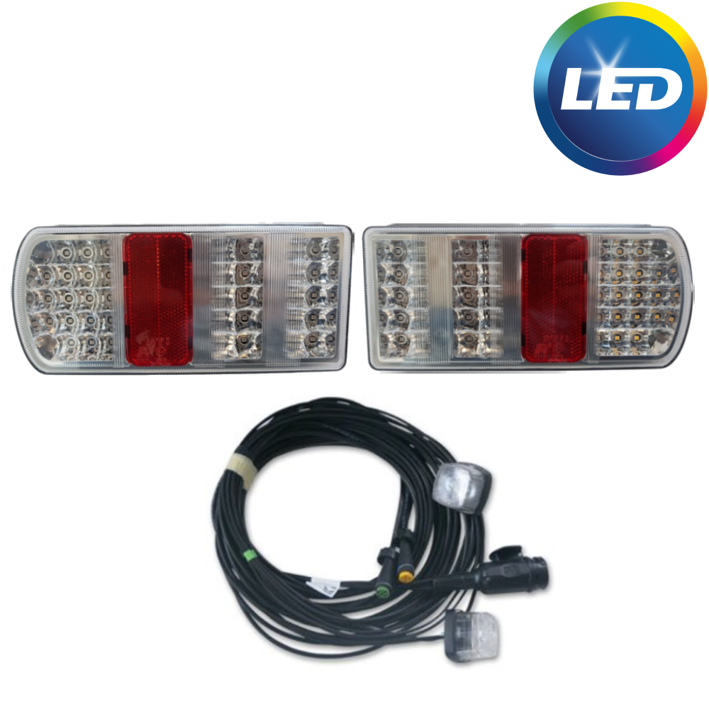 Led set met 5,5 meter hoofdkabel - 13 polig - inclusief voorgemonteerde markeringsverlichting