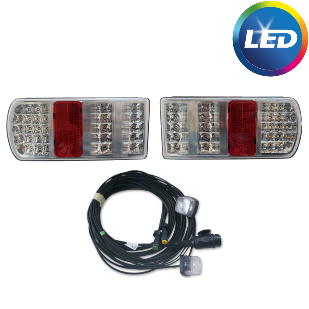 LED set met 6,4 meter hoofdkabel - 13 polig - inclusief voorgemonteerde markeringsverlichting