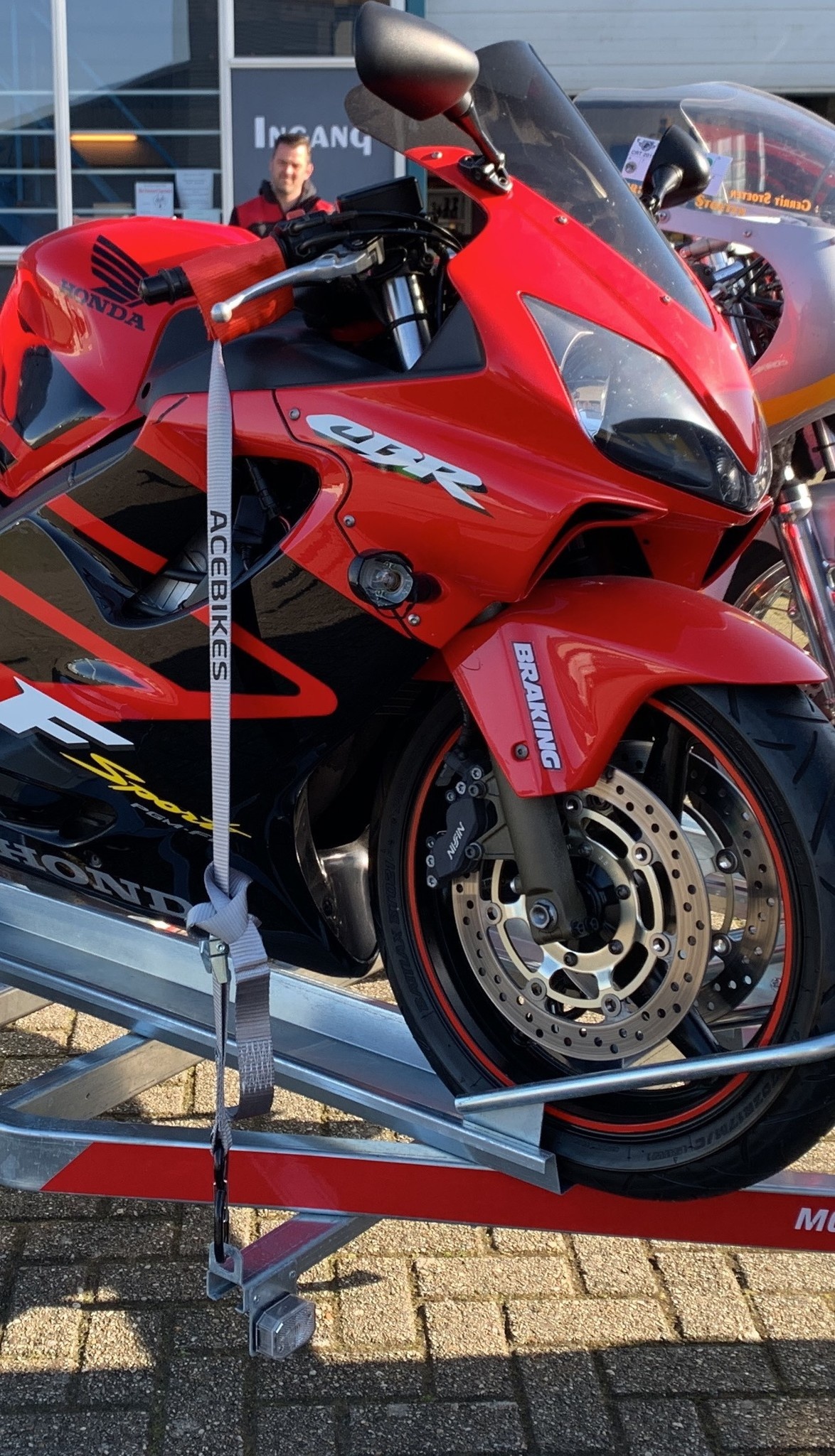 Acebikes Buckle-Up - spanband voor motor stuur - inclusief draagtas