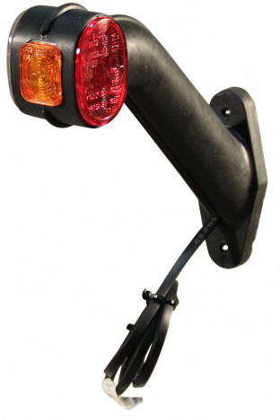 Aspock Superpoint 2 - links - wit/oranje/rood - 1 meter platte kabel