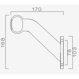 Aspock Superpoint 2 - links - wit/oranje/rood - 1 meter platte kabel
