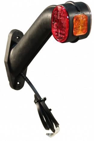 Aspock Superpoint 2 - rechts - wit/oranje/rood - 1 meter platte kabel