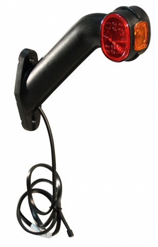 Aspock Superpoint 2 - rechts - wit/oranje/rood - 1 meter platte kabel