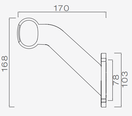 Aspock Superpoint 2 - rechts - wit/oranje/rood - 1 meter platte kabel